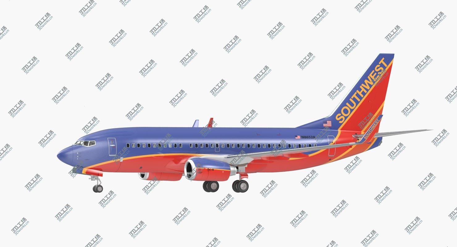 images/goods_img/2021040231/Boeing 737-700 with Interior Southwest Airlines Rigged 3D model/3.jpg